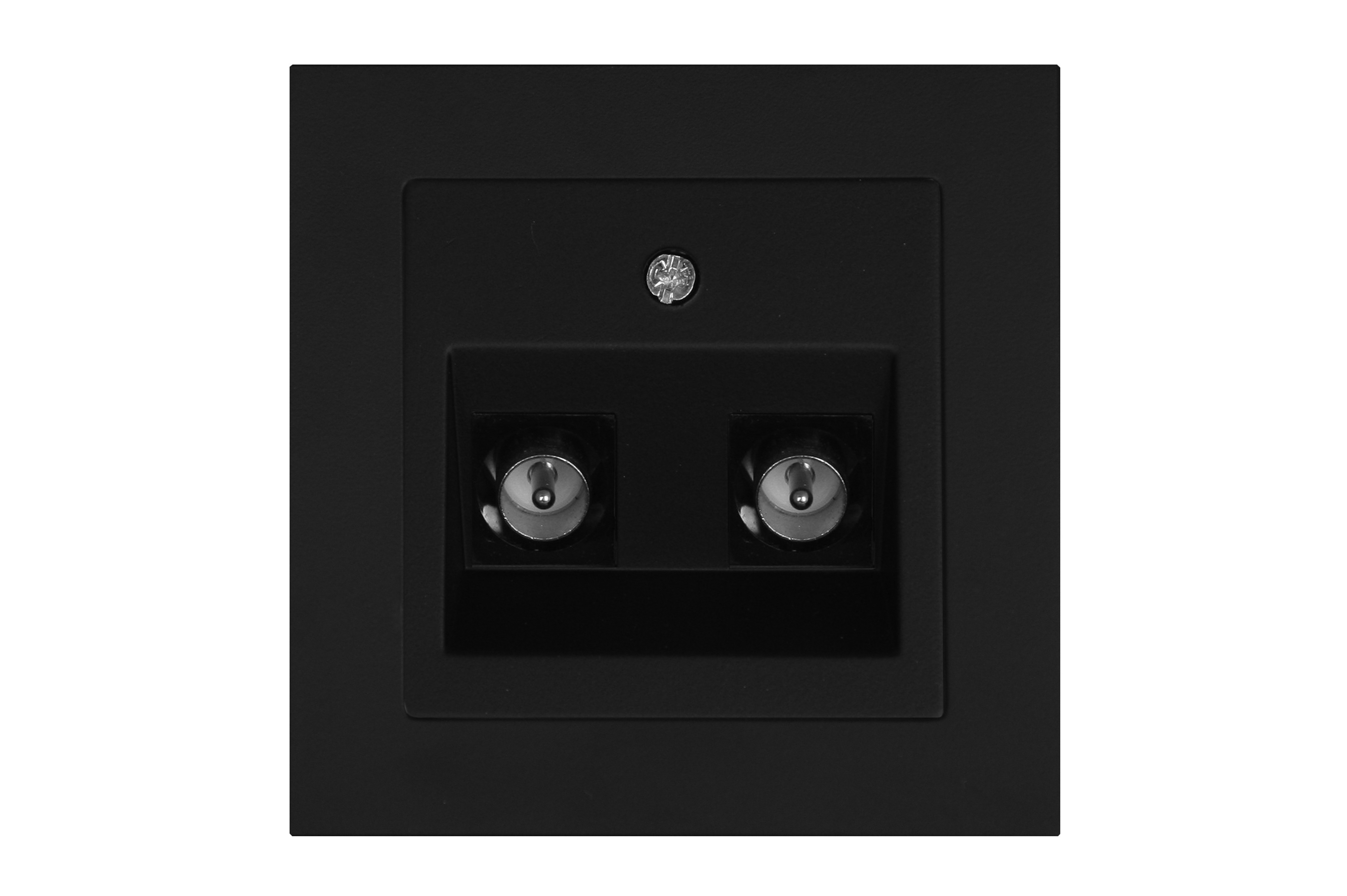 TV lizdas su 2x "F type" jungtimis, be rėmelio.  ITVL-2-01.SWM