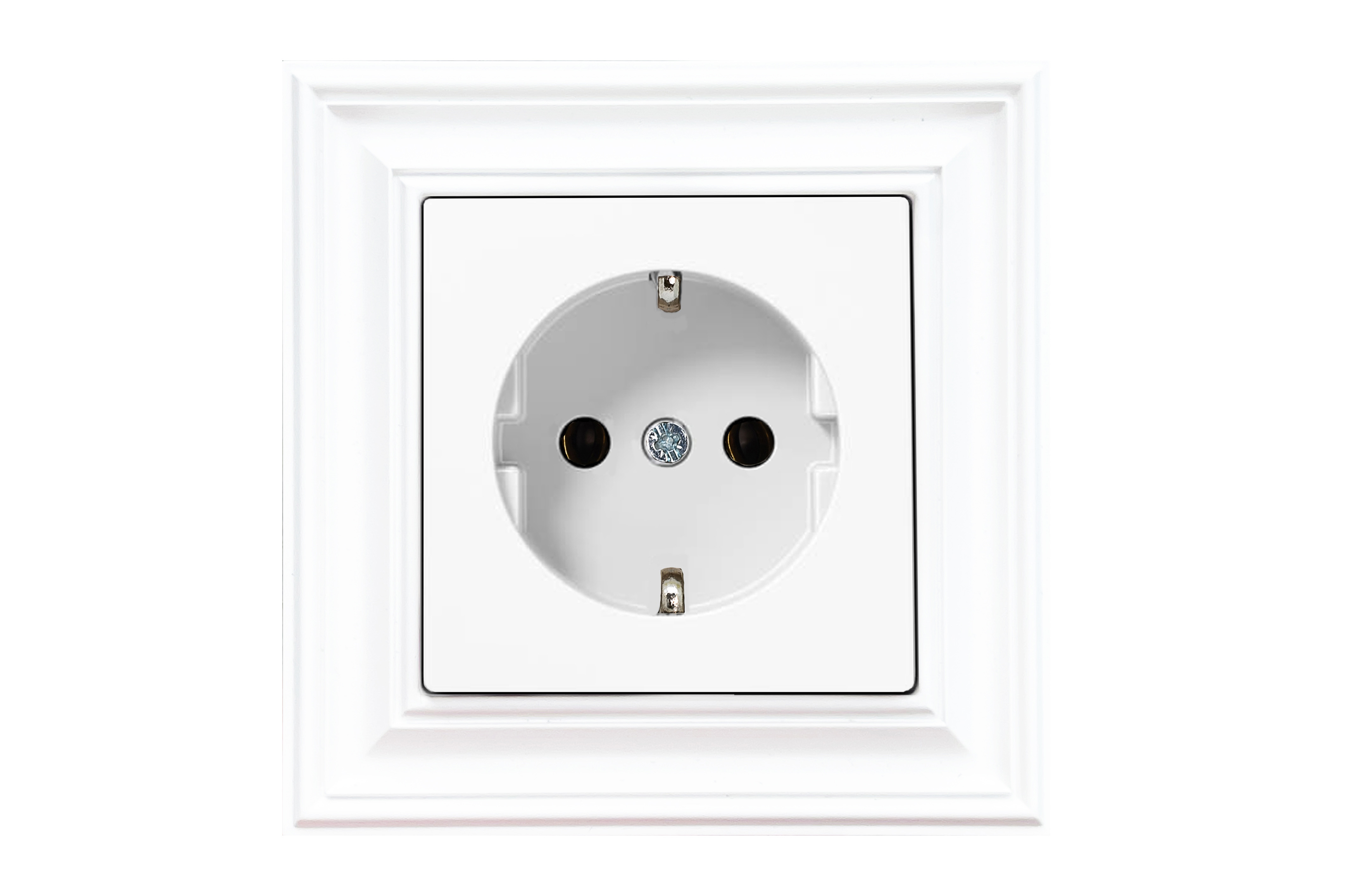 16A. 250V~ SCHUKO®  kištukinis lizdas su įžeminimu "Profi", be rėmelio. IKL16-204-01.R/WWM