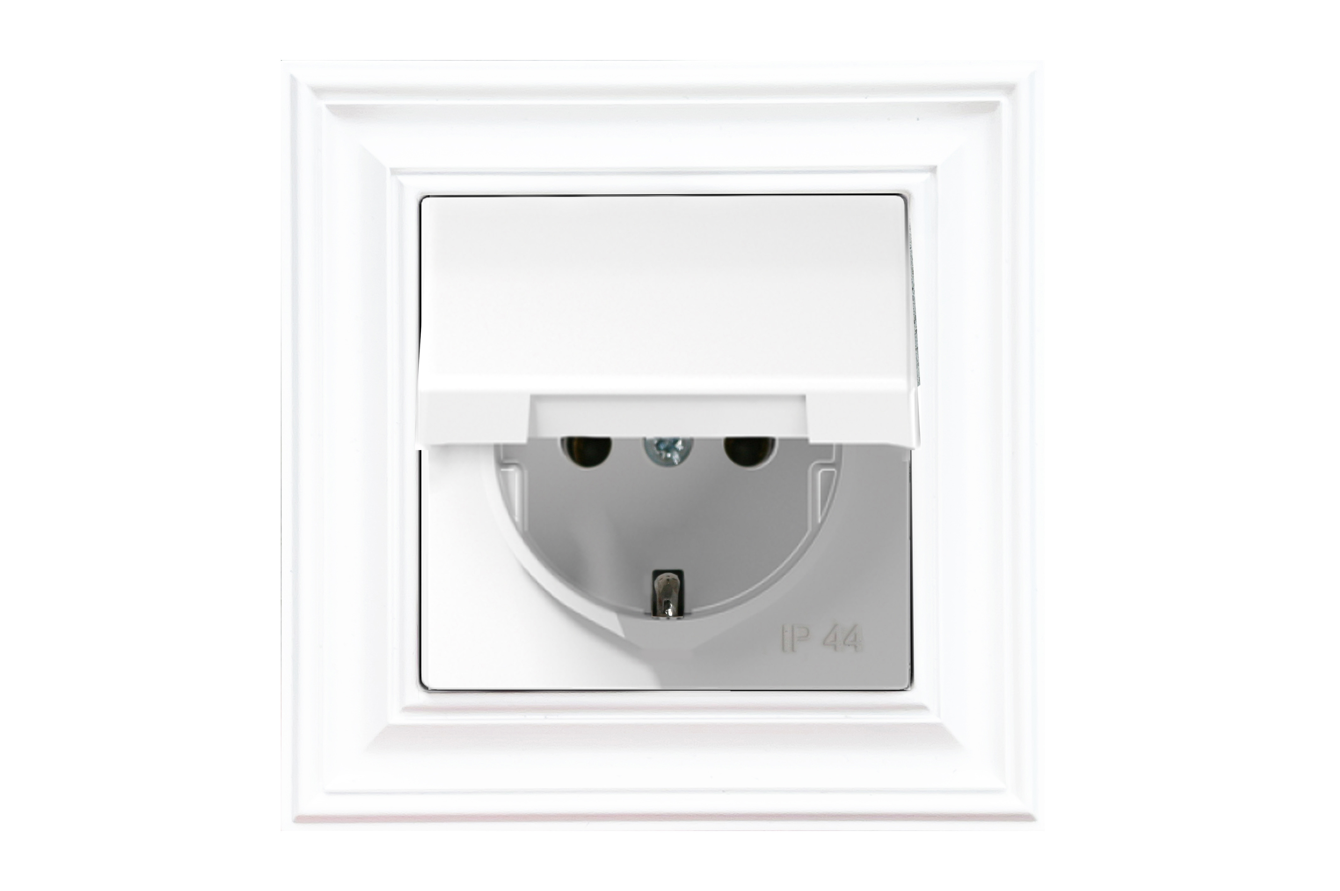 16A. 250V~ SCHUKO® kištukinis lizdas "Profi", be rėmelio. IKL16-208-01.R/WWM
