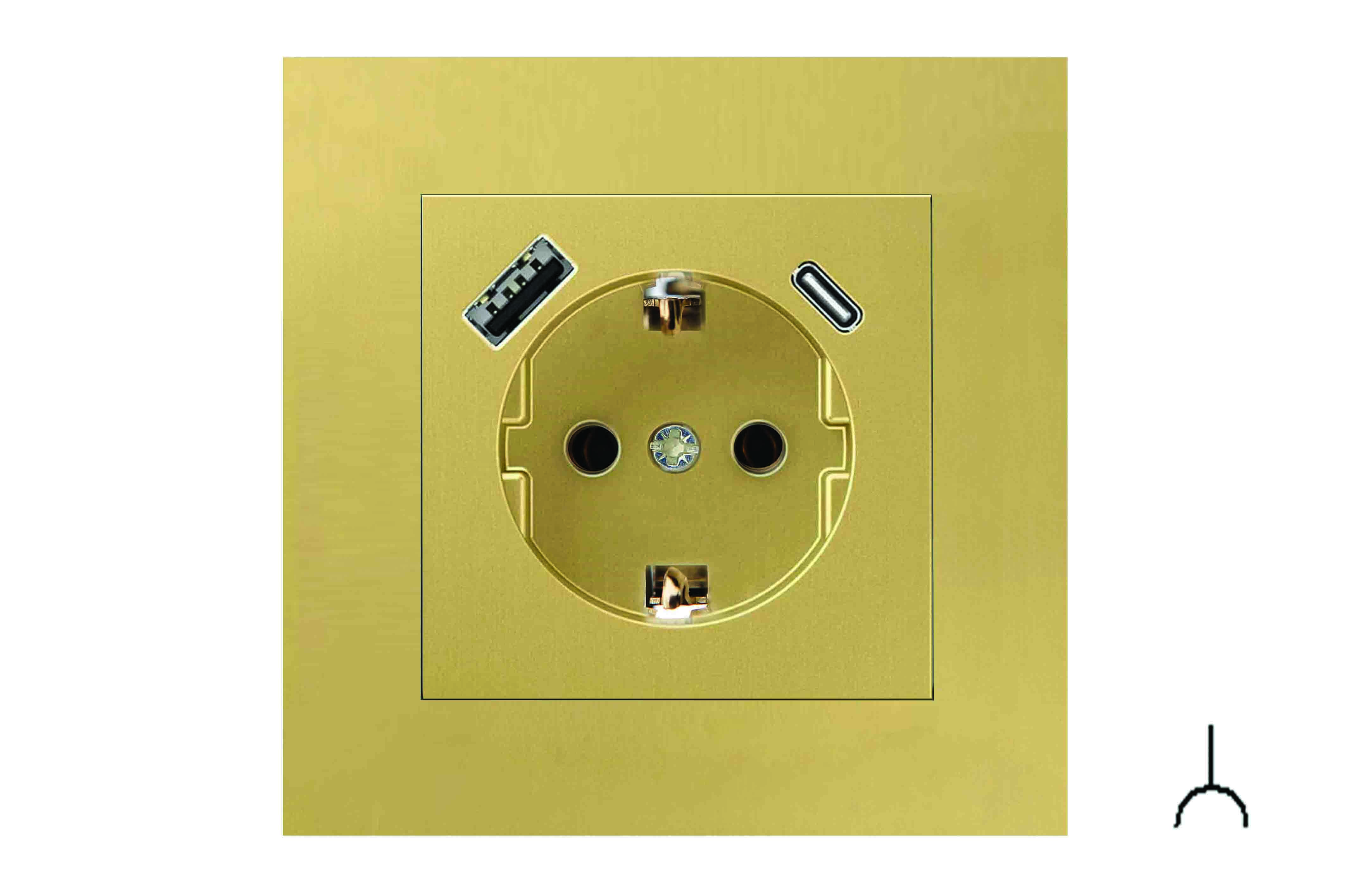 16A.250V~ ﻿SCHUKO® ﻿LIZDAS, be rėmelio  IUK-3-01.CB