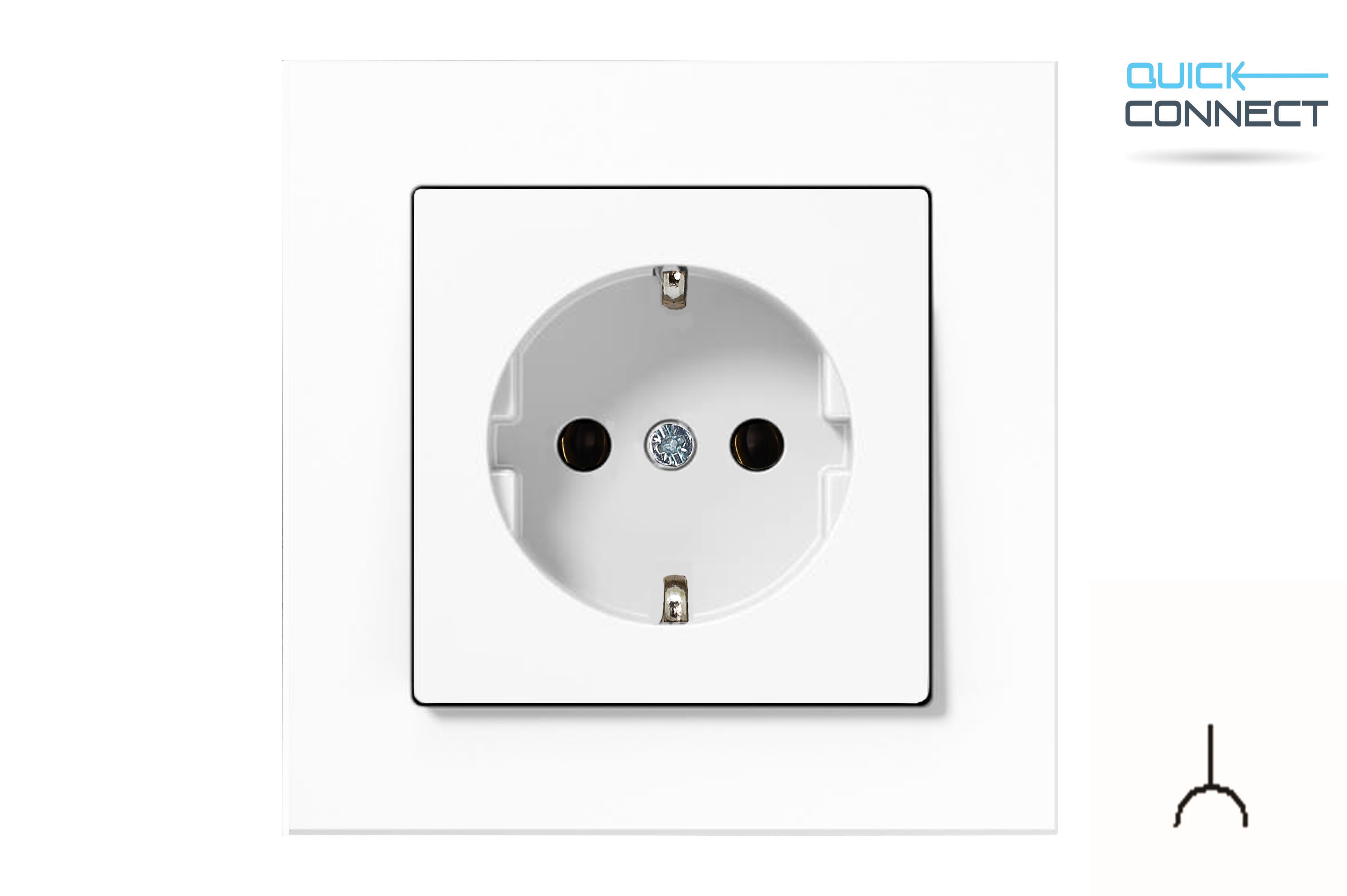 16A. 250V~ SCHUKO®  kištukinis lizdas su įžeminimu "Profi", be rėmelio. IKL16-204-01.WWM
