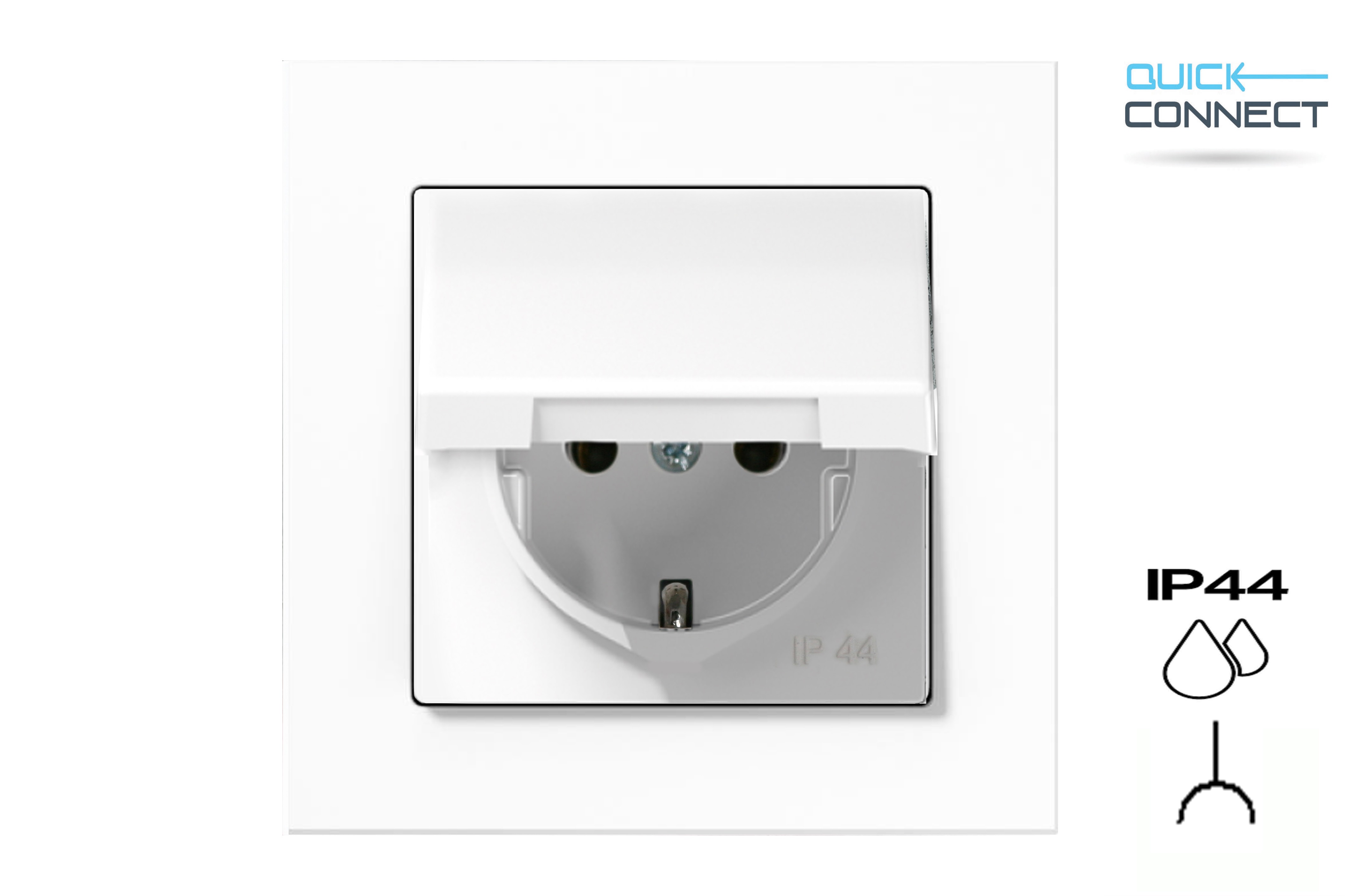 16A. 250V~ SCHUKO® kištukinis lizdas "Profi", be rėmelio. IKL16-208-01.WWM