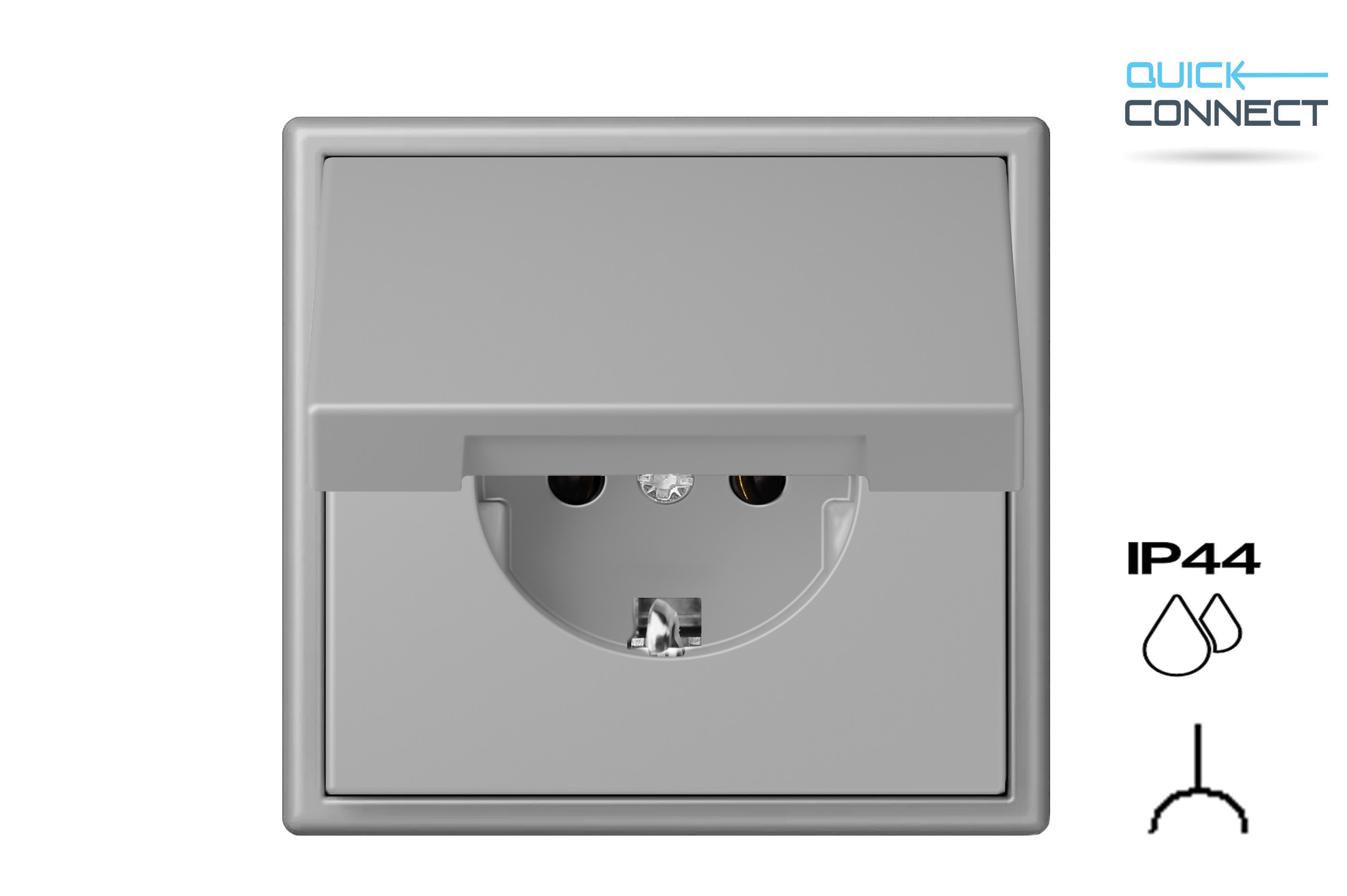 16A. 250V~ SCHUKO® lizdas "Profi", be rėmelio. IKL16-208-01.M_GC