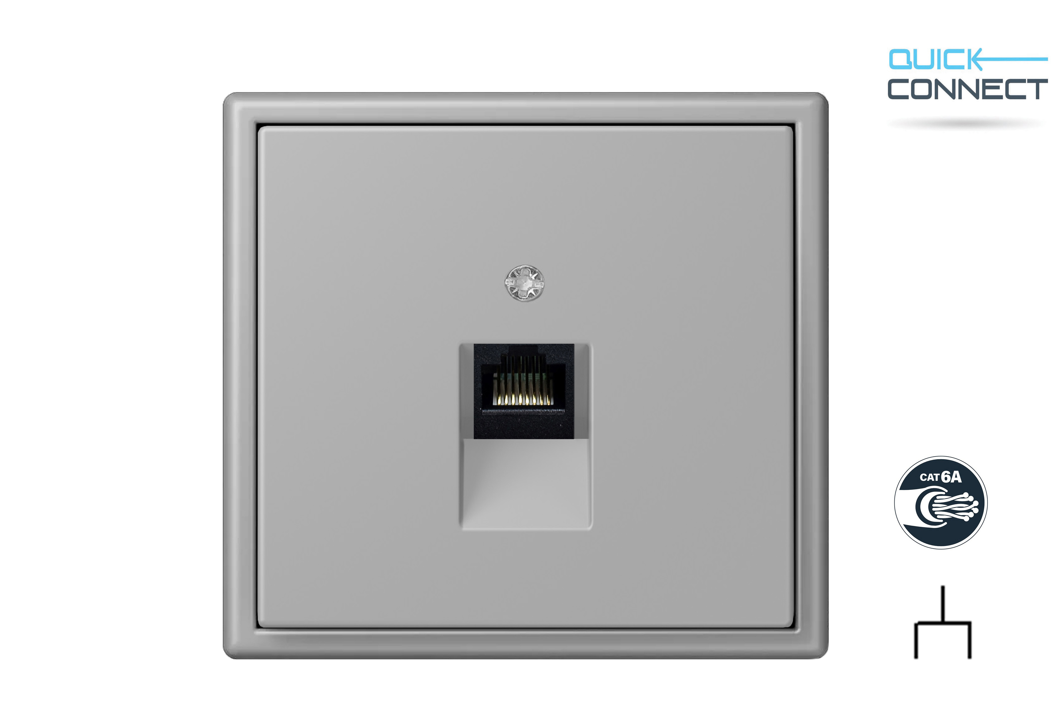 Kompiuterio lizdas RJ45. CAT 6A, be rėmelio. IKL-001-01.M_Gc