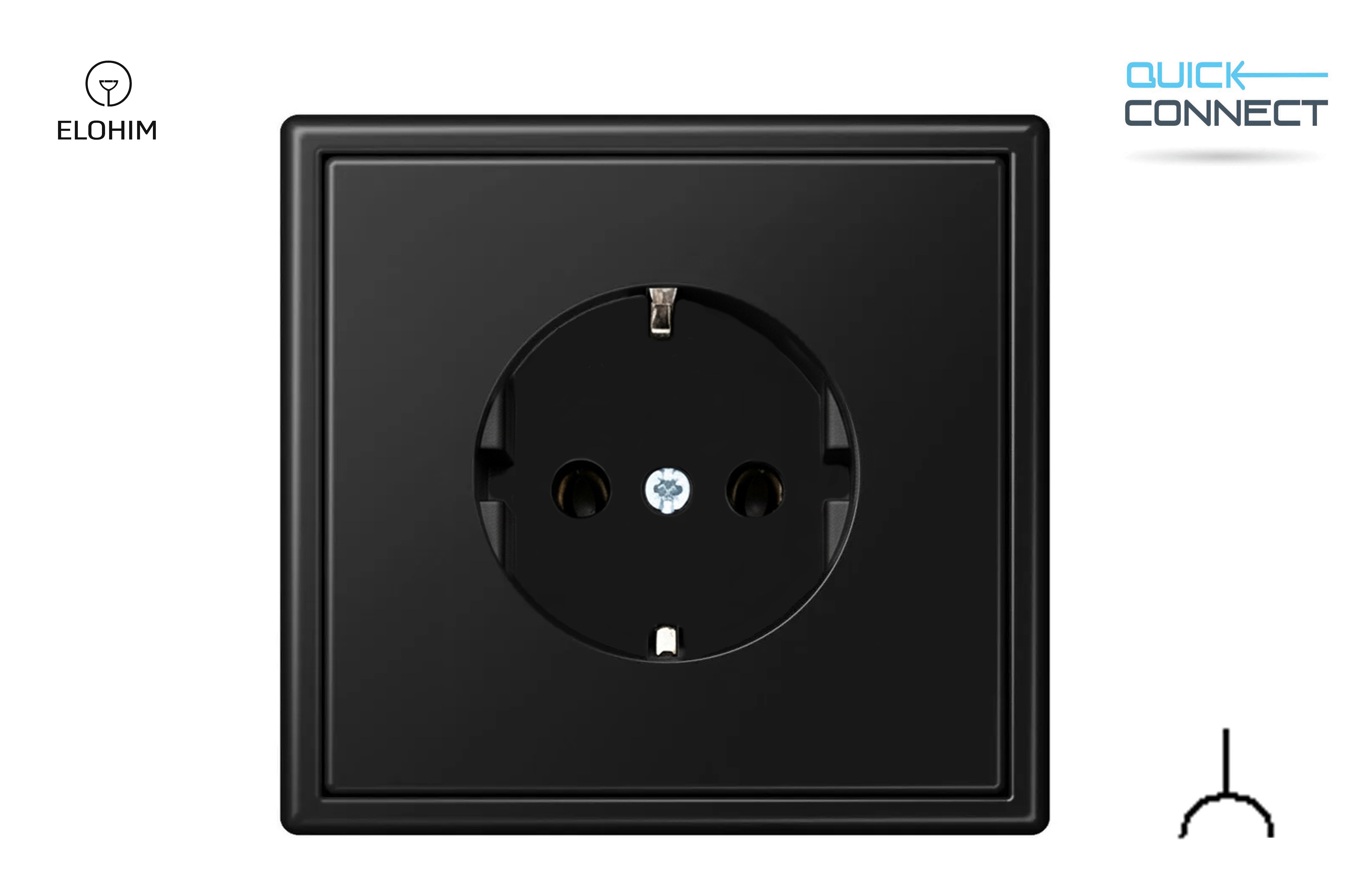 16A. 250V~ ﻿SCHUKO® ﻿ lizdas "Profi", be rėmelio. IKL16-204-01.M/SWM