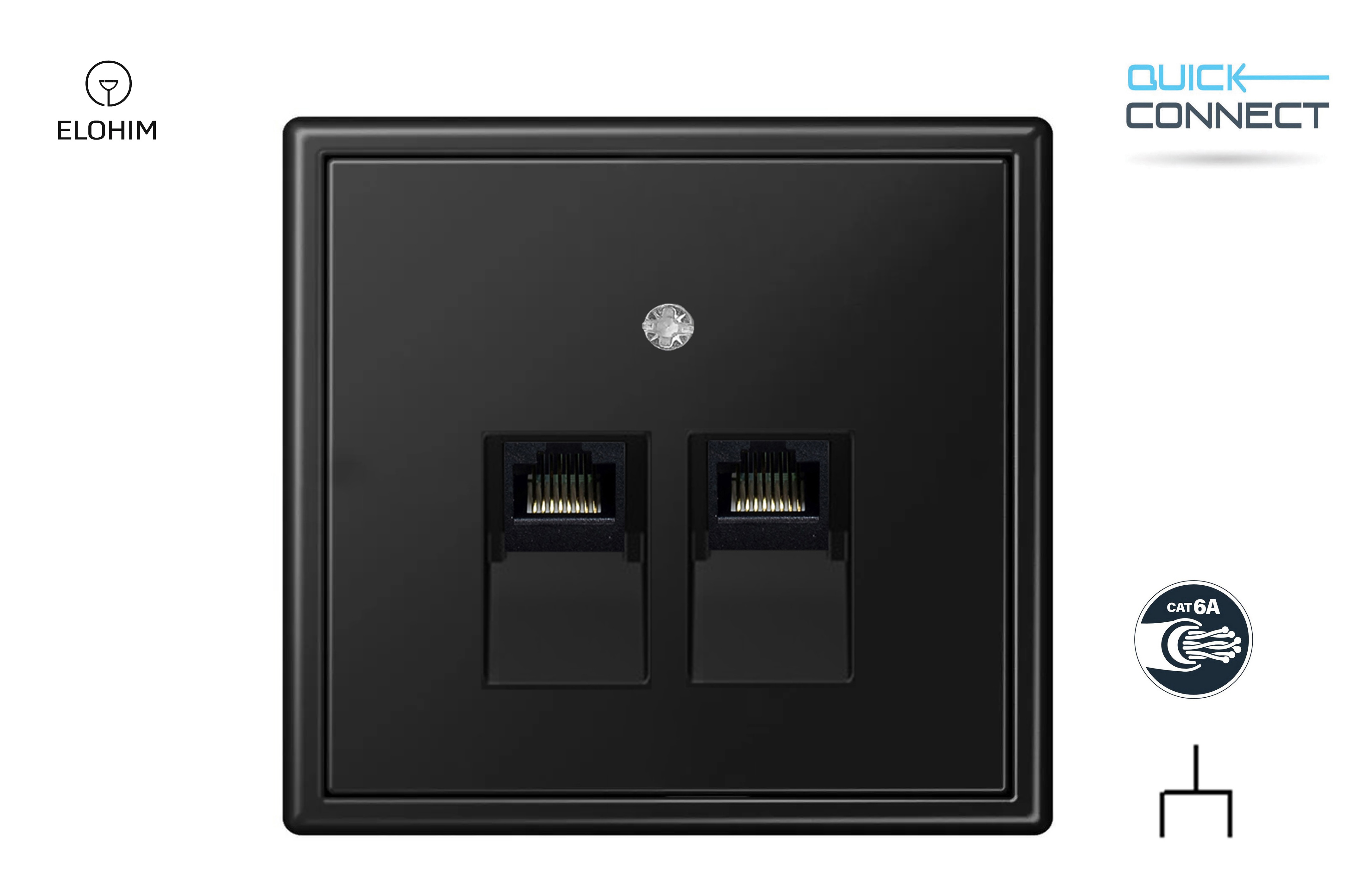 RJ45kat.6a lizdas kompiuteriams, be rėmelio. IKL-002-01.M/SWM