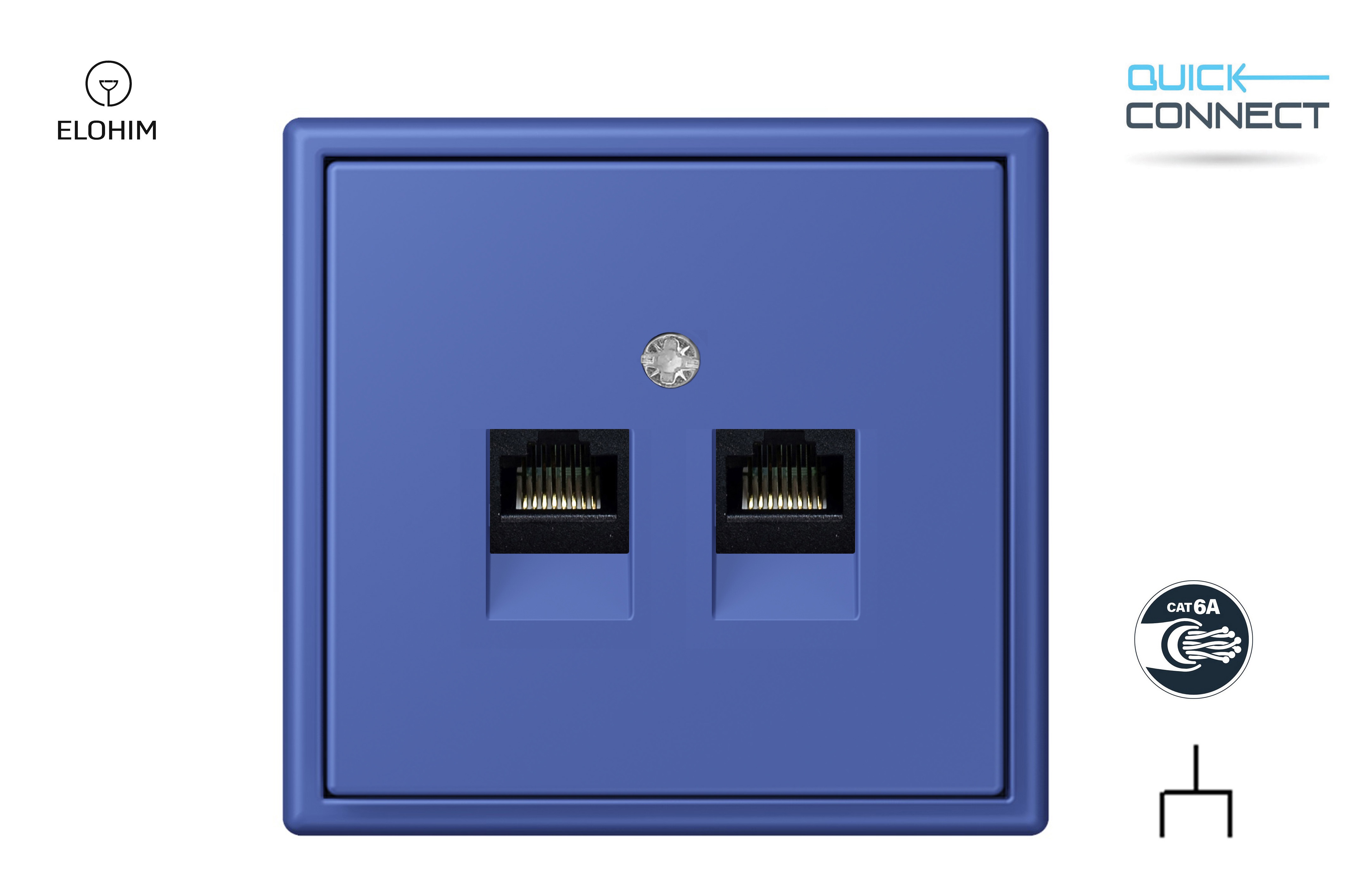 RJ45 kat.6a komp.lizdas, be rėmelio. IKL-002-01.M_BO