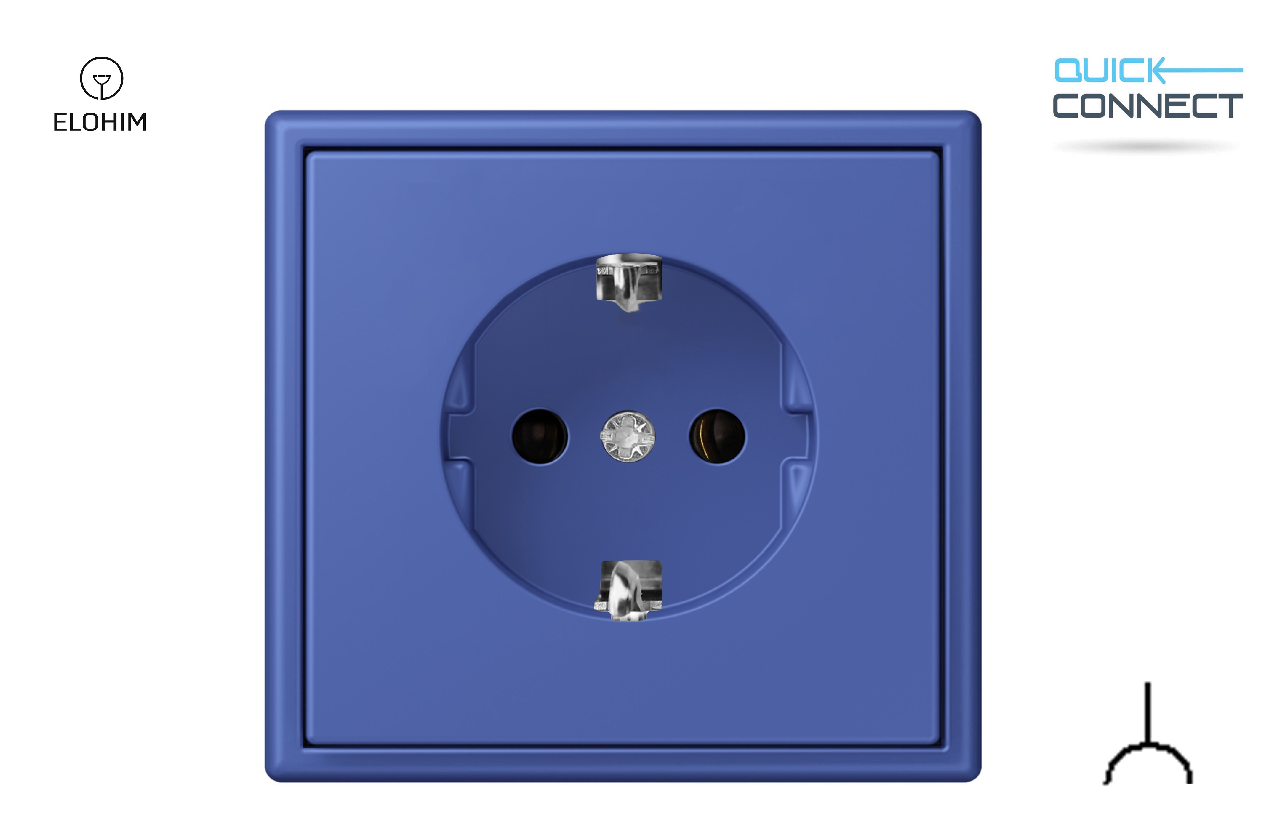 16A. 250V~ ﻿SCHUKO® ﻿ kištukinis lizdas "Profi", be rėmelio. IKL16-204-01.M_BO