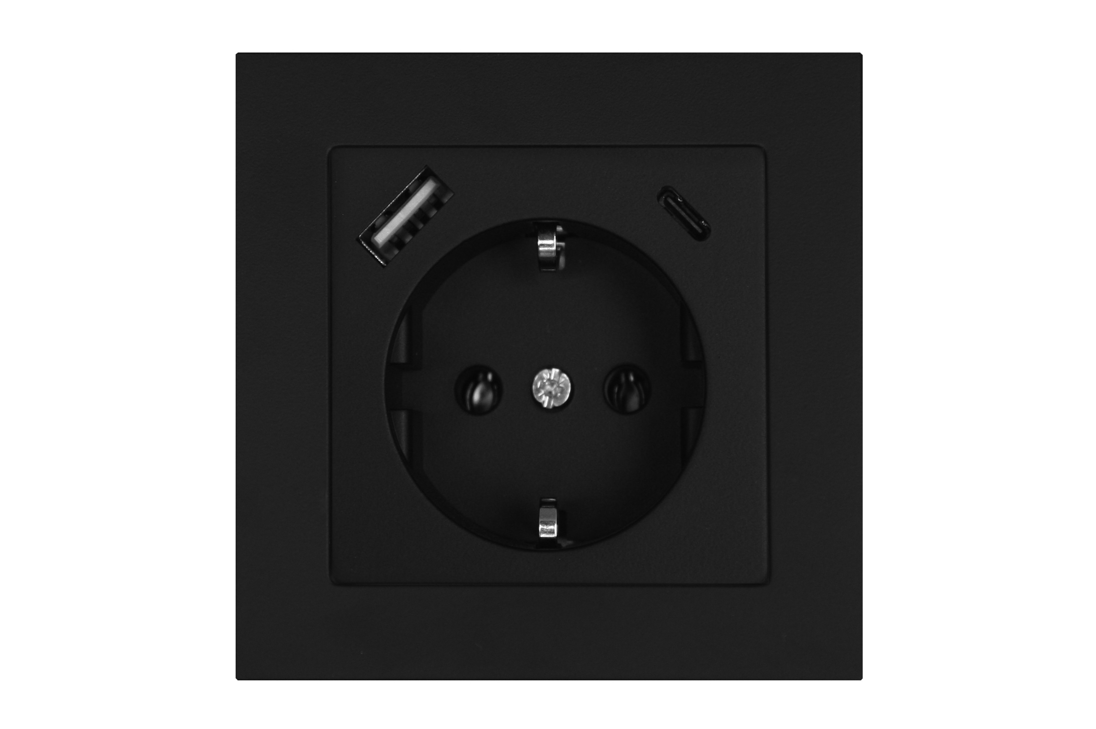 16A. 250V~ SCHUKO® lizdas su  išmaniu USB A+C krovikliu, be rėmelio.  IUK-3-01.SWM
